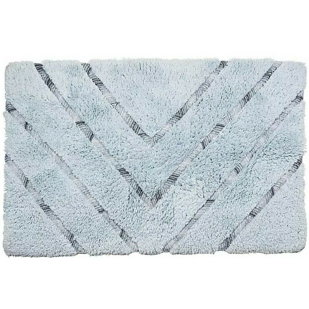 Croscill Echo Bath Rug Machine Wash in Slate Grey 100% Cotton 20"x 30"